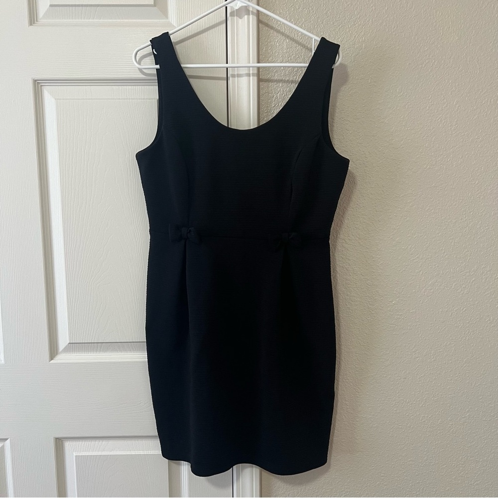 Lauren Conrad Black Sleeveless Fit & Flare Ribbed Mini Dress Size 16